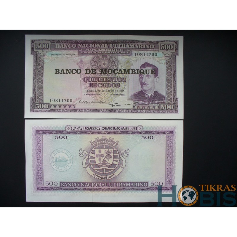 Mozambique 500 escus, 1976 P-118a.2