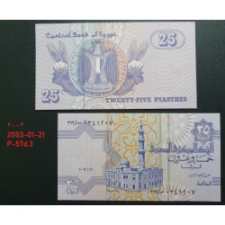 Egiptas 25 Piastres, 2003-01-21 P-57d.3