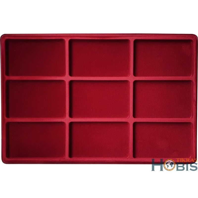 Palette (tray) P9J of 9 rectangles 62x102 mm