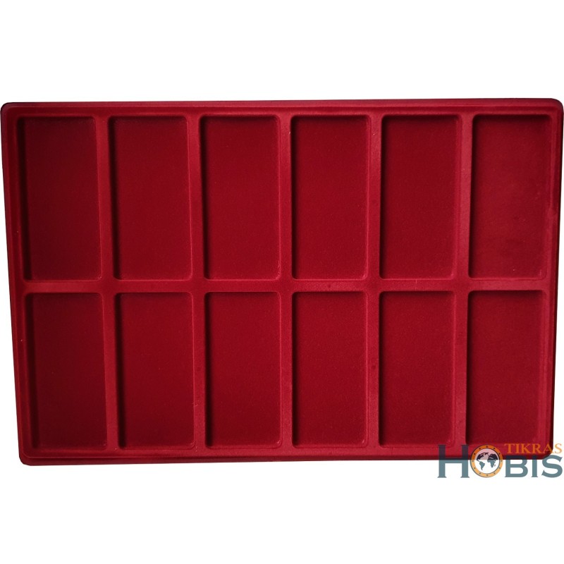 Paletė (dėklas) P12M iš 12 stačiakampių 96x46 mm