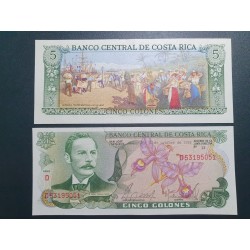 Costa Rica 5 Colones, 1985...