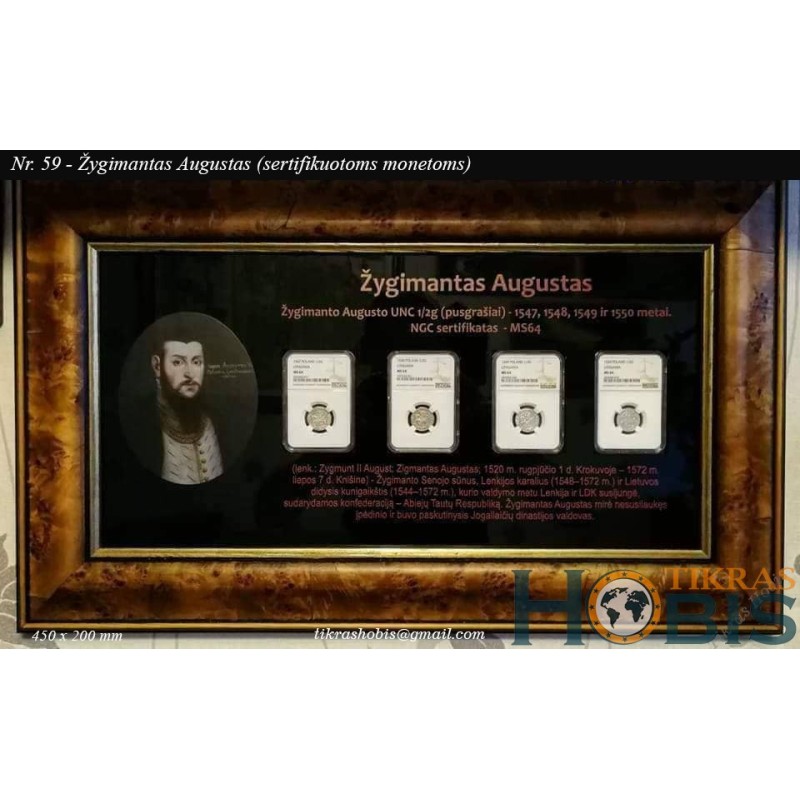 Frame for Certified Coins No. 59 - Sigismund Augusto