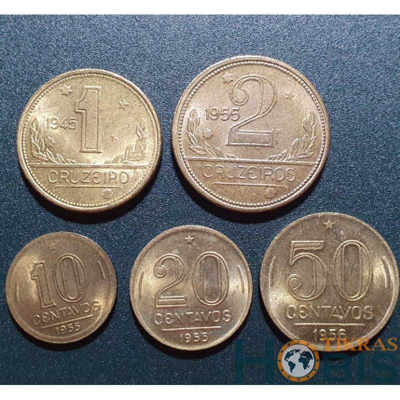 Brazilija 1945-1956, 5 vnt. rinkinys