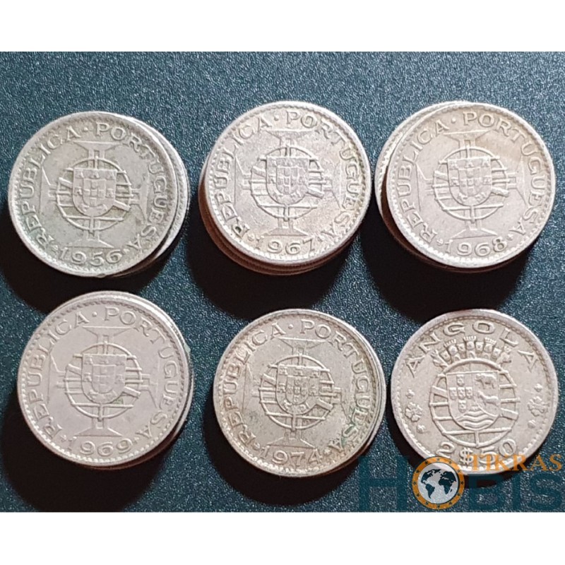Angola 2,5 eskudo, 1953-1974 KM77