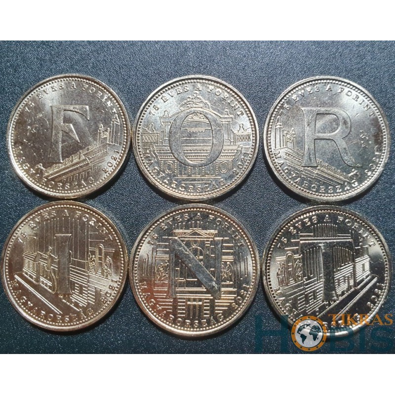Hungary 6x5 forints, 2021 2021 F.O.R.I.N.T.