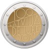Latvia 2 euro, 2021 100th Recognition Republic UC 108