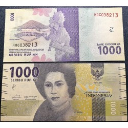 Indonesia 1000 rupees, 2018...