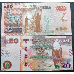 Zambia 20 Kwacha, 2020 P-59c