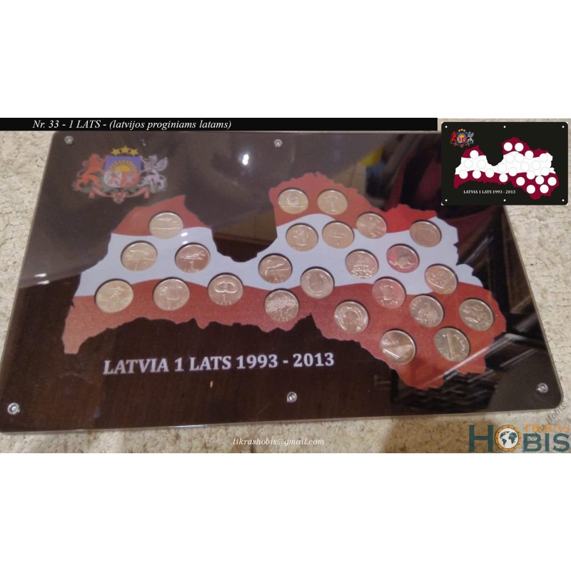 Frame for Latvian coins No. 33 - Commemorative Lats