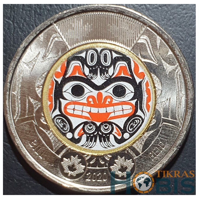 Canada 2 dollars, 2020 Bill Reid UC406