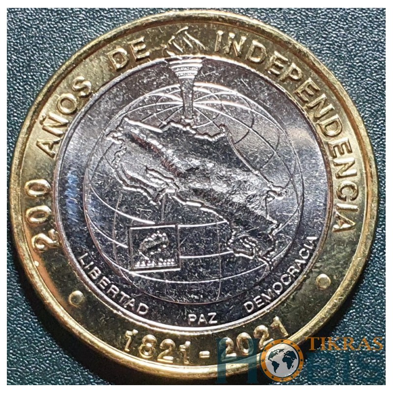 Costa Rica 500 colones, 2021 200th Independence UC100