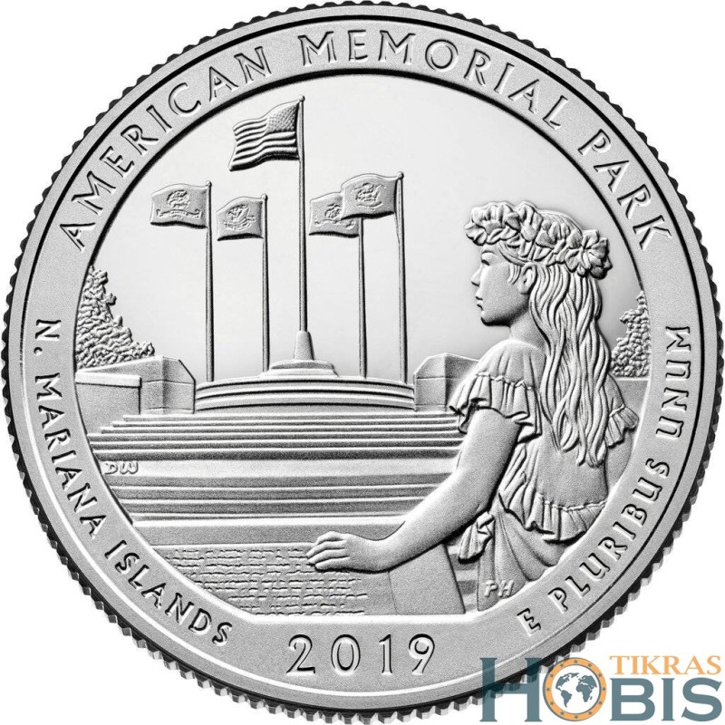 US 25 cents, 2019 American, N. Mariana Islans