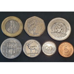 Mauritius 2000-2009 set of 7 coins
