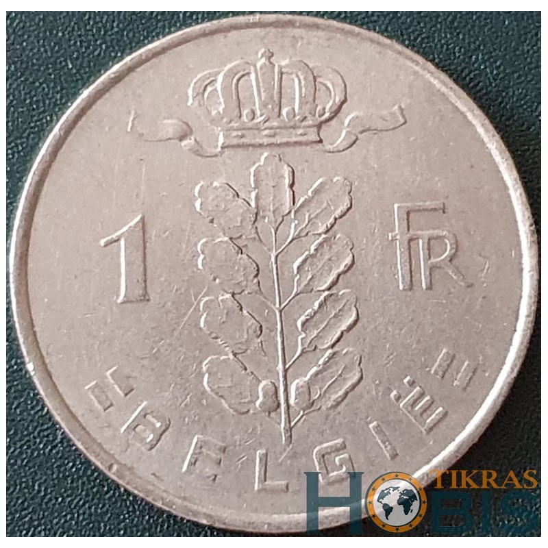 Belgija 1 frankas, 1950-1988 „BELGIE“ KM143