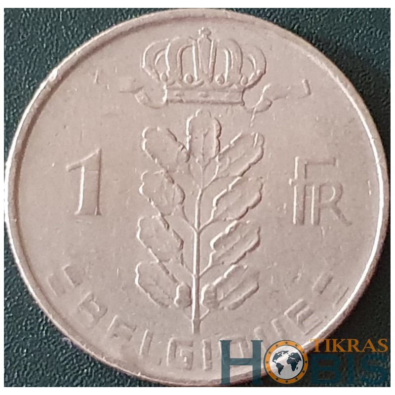 Belgija 1 frankas, 1950-1988 „BELGIQUE“ KM142