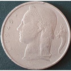 Belgium 5 francs, 1948-1981 'BELGIQUE' KM134