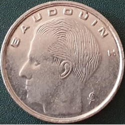 Belgium 1 franc, 1989-1993 'BELGIQUE' KM170