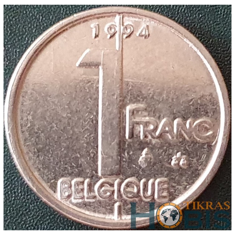 Belgija 1 frankas, 1994-2001 „BELGIQUE“ KM187