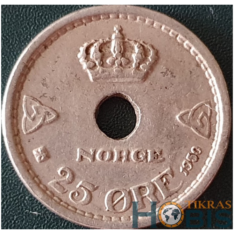 Norvegija 25 erės, 1924-1950 KM384