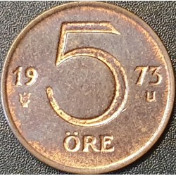Sweden 5 öre, 1972-1973 KM845