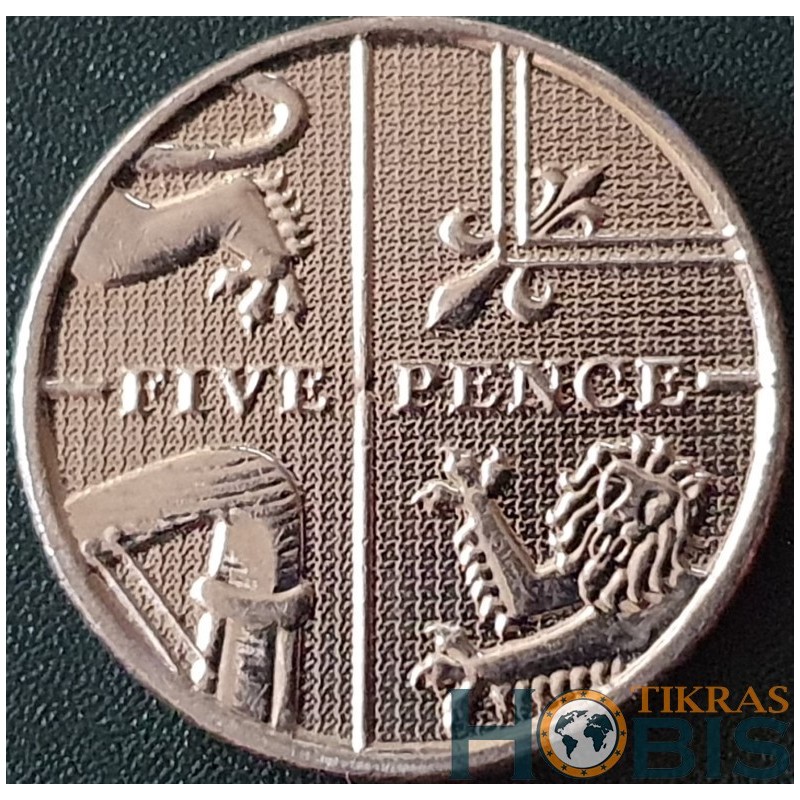 England 5 pence, 2011-2015 KM1109d
