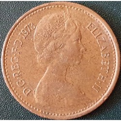 England 1/2 new penny, 1971-1981 KM914