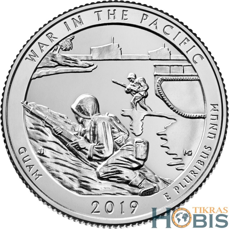 US 25 cents, 2019 War in the Pacific, Guam