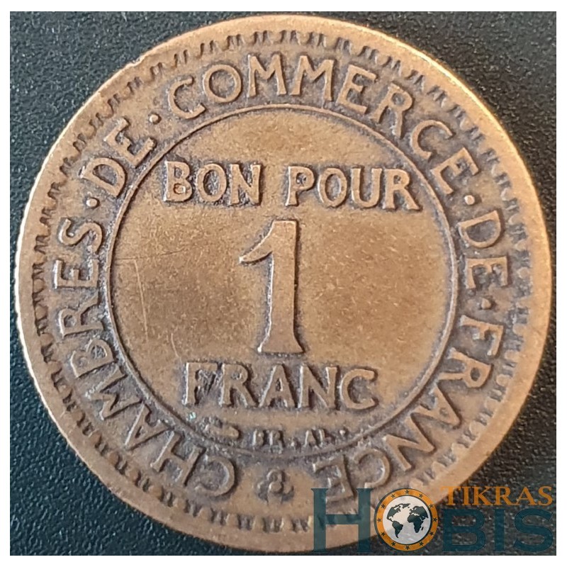 France 1 franc, 1920-1927 KM876