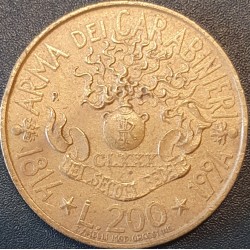 Italy 200 lire, 1994 180th...