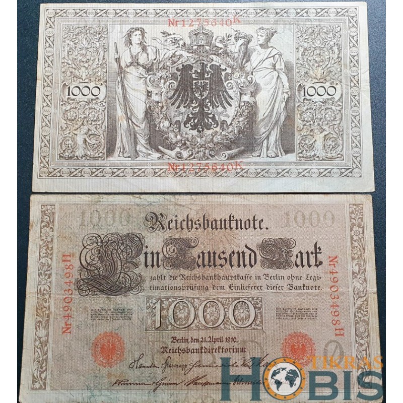 Germany 1000 marks, 1910 P-44