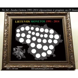 Rėmelis Lietuvos monetoms Nr. 64 - 1991-2014 su proginėmis