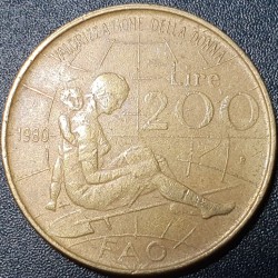 Italija 200 lirų, 1980 FAO...