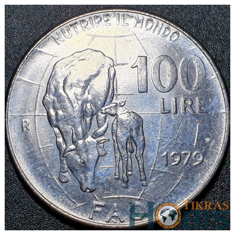 Italija 100 lirų, 1979 Žemės ūkio organizacija KM106