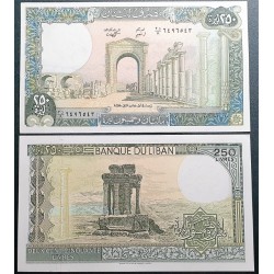 Libanas 250 Livres, 1988 P-67e