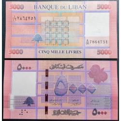 Lebanon 5000 Livres, 2014...