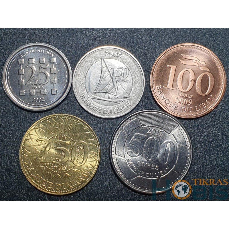 Libanas  2002-2018 - 5 vnt. rinkinys