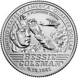JAV 25 centai, 2023 Bessie Coleman UC383