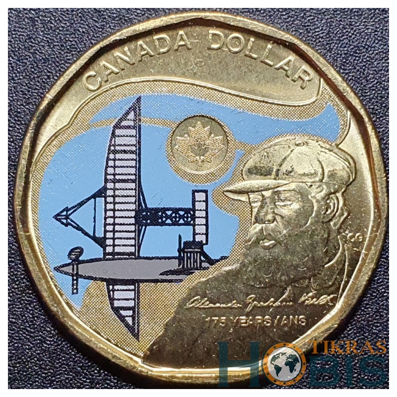 Canada 1 dollar, 2022 175th Alexander Graham Bell Color UC728