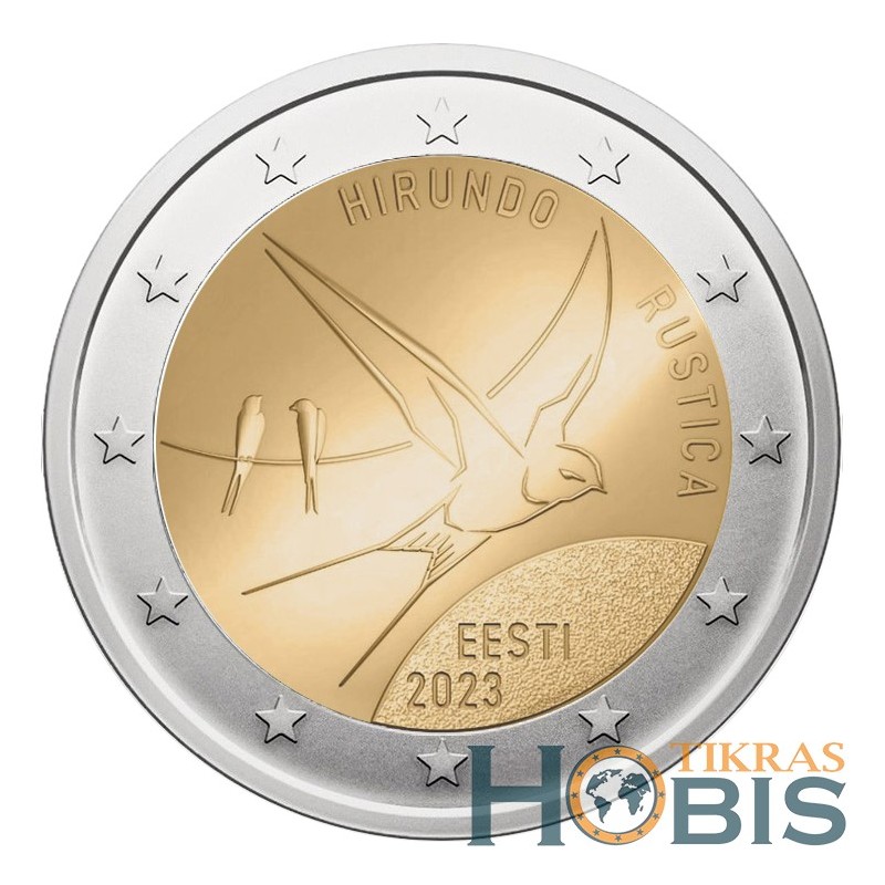 Estonia 2 euro, 2023 Barn Swallow UC114