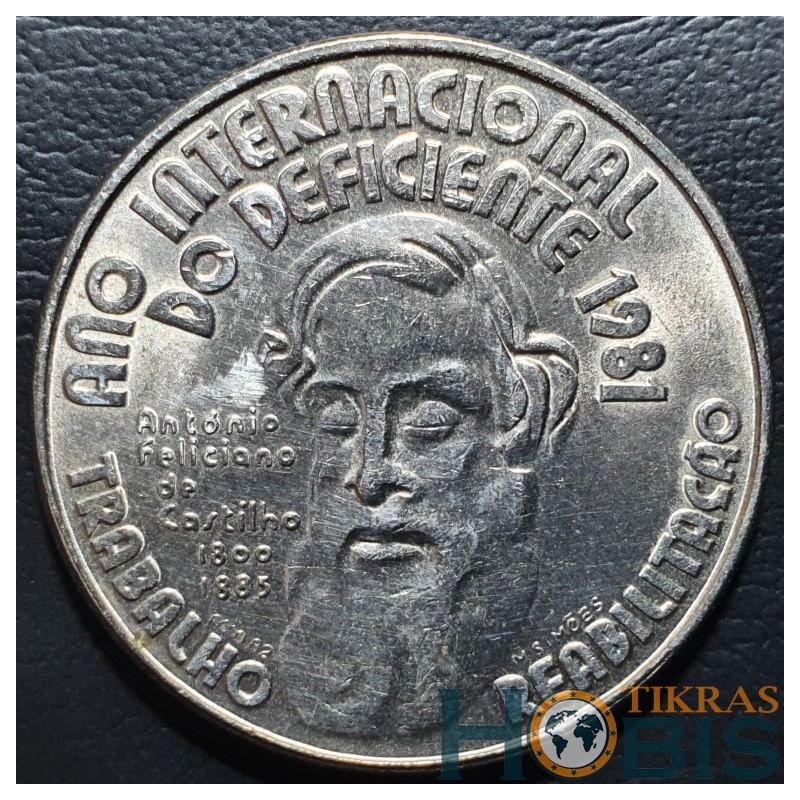 Portugalija 25 eskudai, 1982 Neįgaliųjų metai KM624