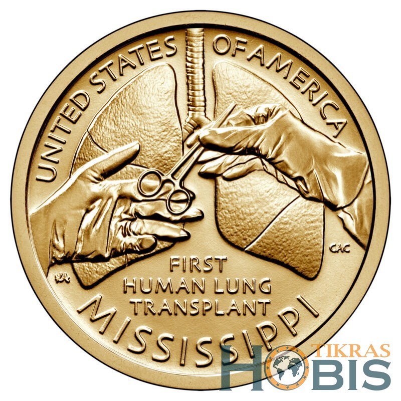 US 1 Dollar, 2023 Innovations, First Human Lung Transplant UC389