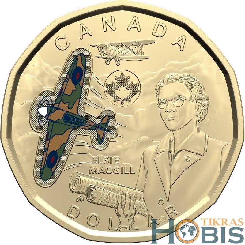 Canada 1 dollar, 2023 Elsie MacGill UC1033 Color