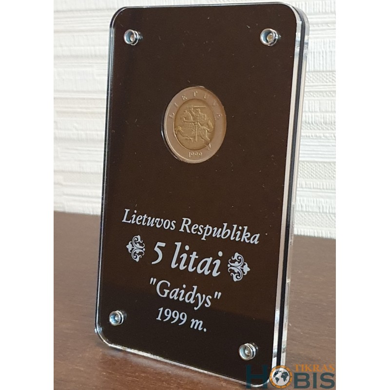 Rėmelis vienai monetai Nr. 83 5 Litai "Gaidys"