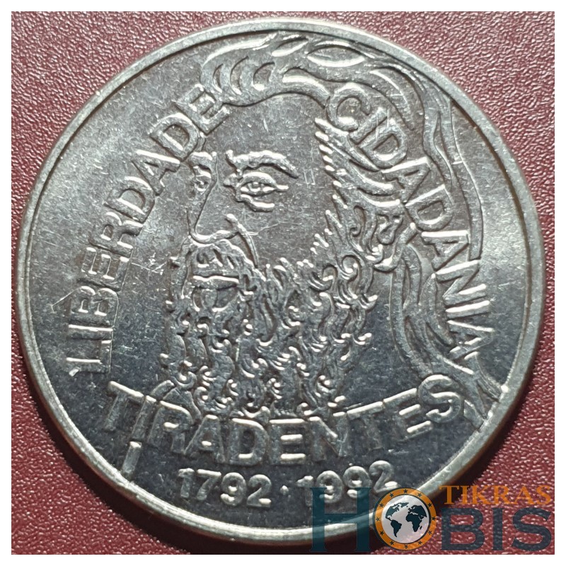 Brazil 5000 cruzeiros, 1992 200th Death of Tiradentes KM625