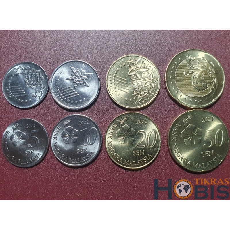 Malaysia 5, 10, 20, 50 sen, 2022 set