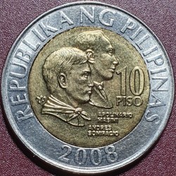 Filipinai 10 pesų, 2008 KM278