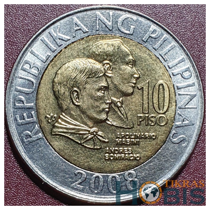 Philippines 10 piso, 2008 KM278