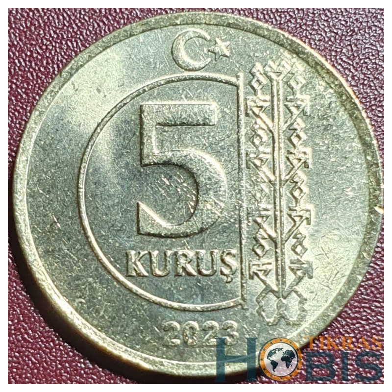 Turkey 5 kurus, 2023 KM1240