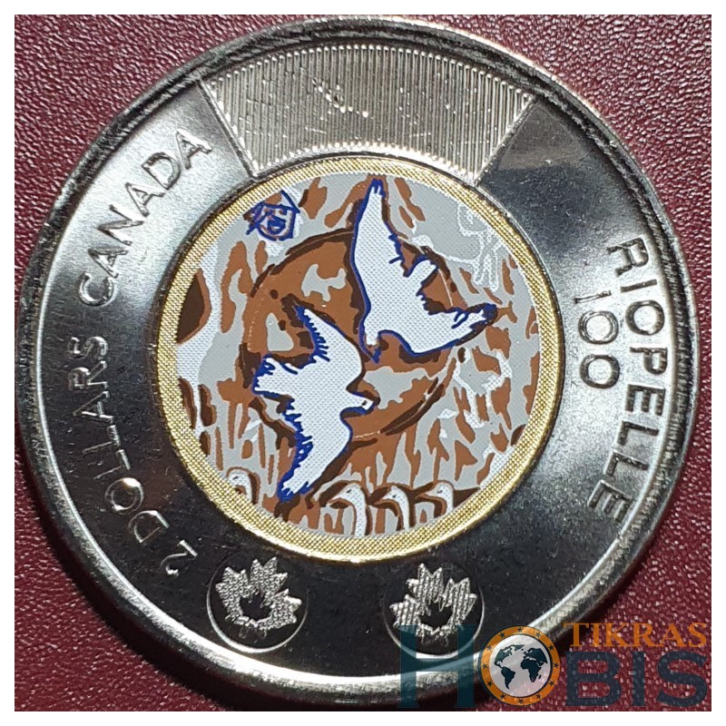 Canada 2 dollars, 2023 100th Jean Paul Riopelle UC1044 Color