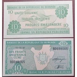 Burundis 10 frankų, 1997...